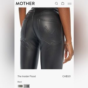 MOTHER faux leather pants